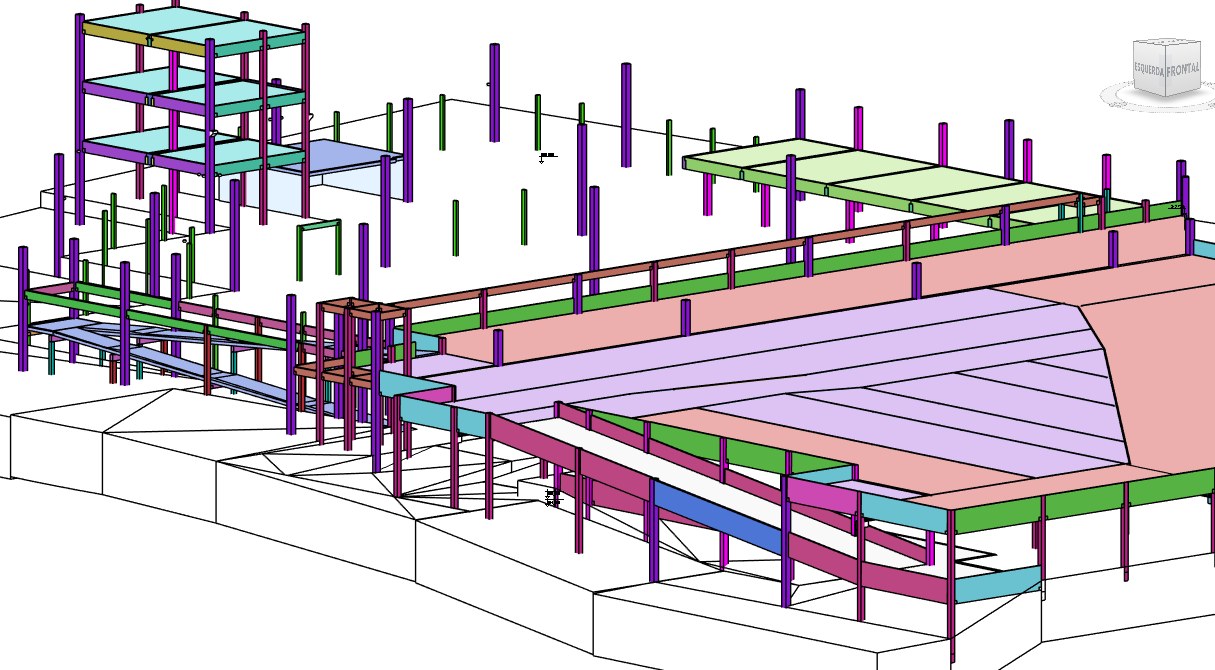Modelo estrutural do supermercado Assaí em São Paulo